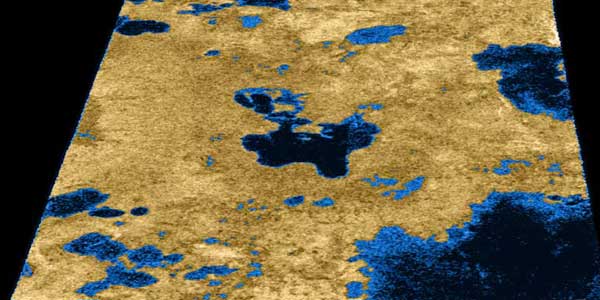 Radar swath of Titan