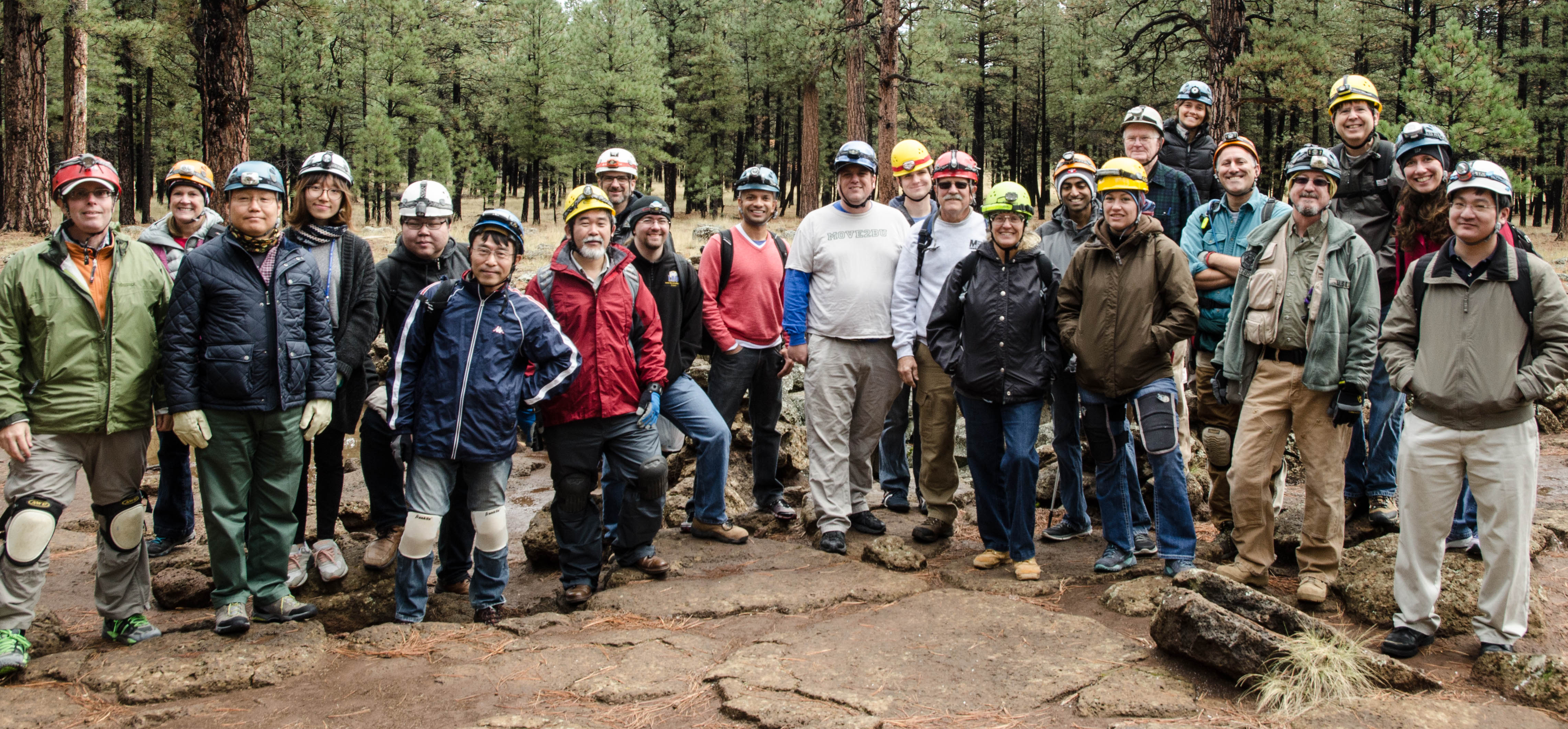 Field trip photo from the 2nd International Planetary Caves Conference at the lava tubes in Flagstaff, AZ