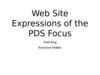 Web Site Expressions of the PDS Focus thumbnail