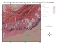 Mars Viking Geologic Map I-2001 of Olympus Rupes thumbnail