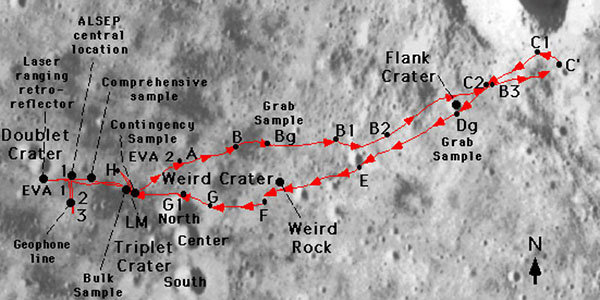 Apollo 14 Traverse Map