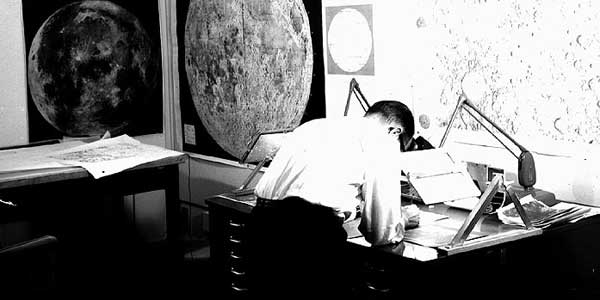 Don Wilhelms Mapping the Moon at the Menlo Park Office