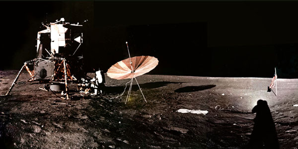 Apollo 12 color panorama collected by Charles Conrad