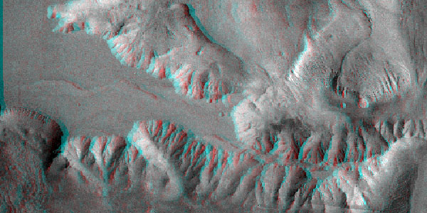 West Ophir Chasma and northern part of central Candor Chasma 3D Anaglyph