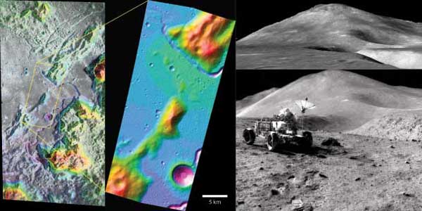 LRO and Apollo data were combined at the lab to study change detection on the moon