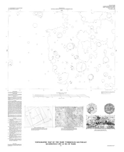 Astropedia - Mars Topographic Map of the Mare Tyrrhenum Southeast ...