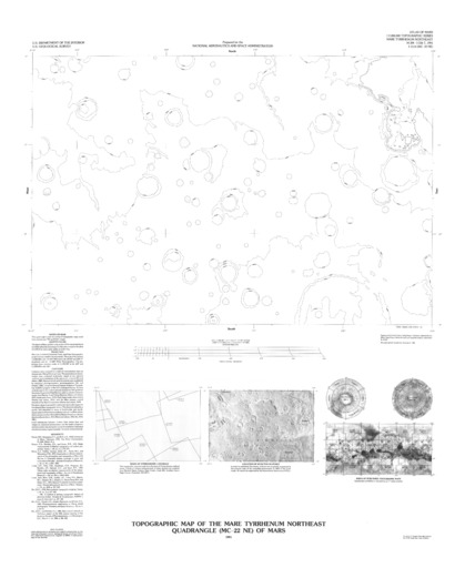 Astropedia - Mars Topographic Map of the Mare Tyrrhenum Northeast ...