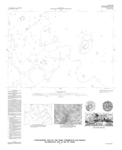 Astropedia - Mars Topographic Map of the Mare Tyrrhenum Southwest ...